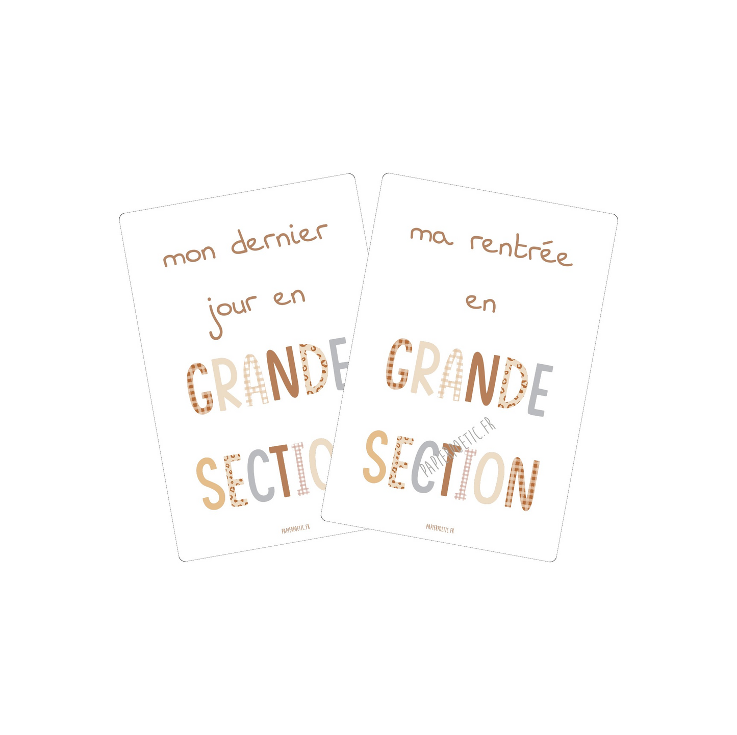 Cartes Souvenirs École Maternelle "PATCHWORK"