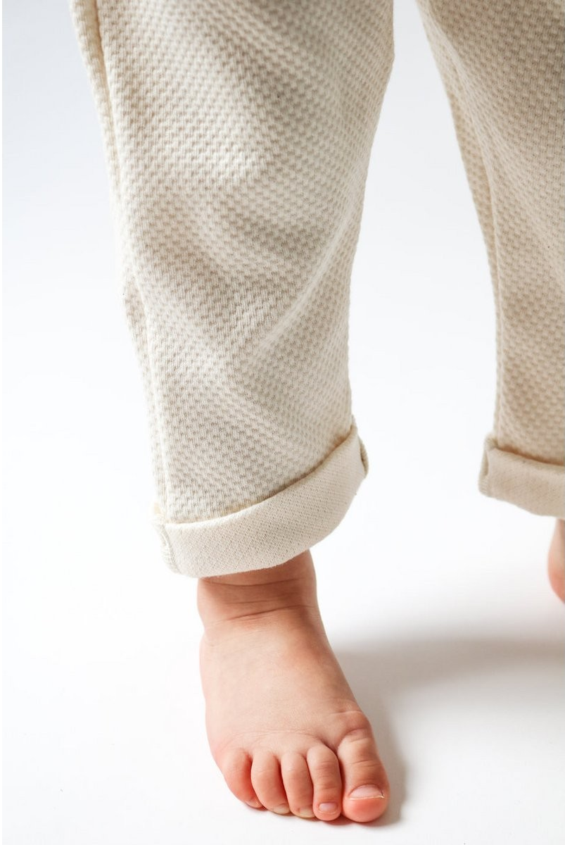 Pantalon Taille Haute Écru
