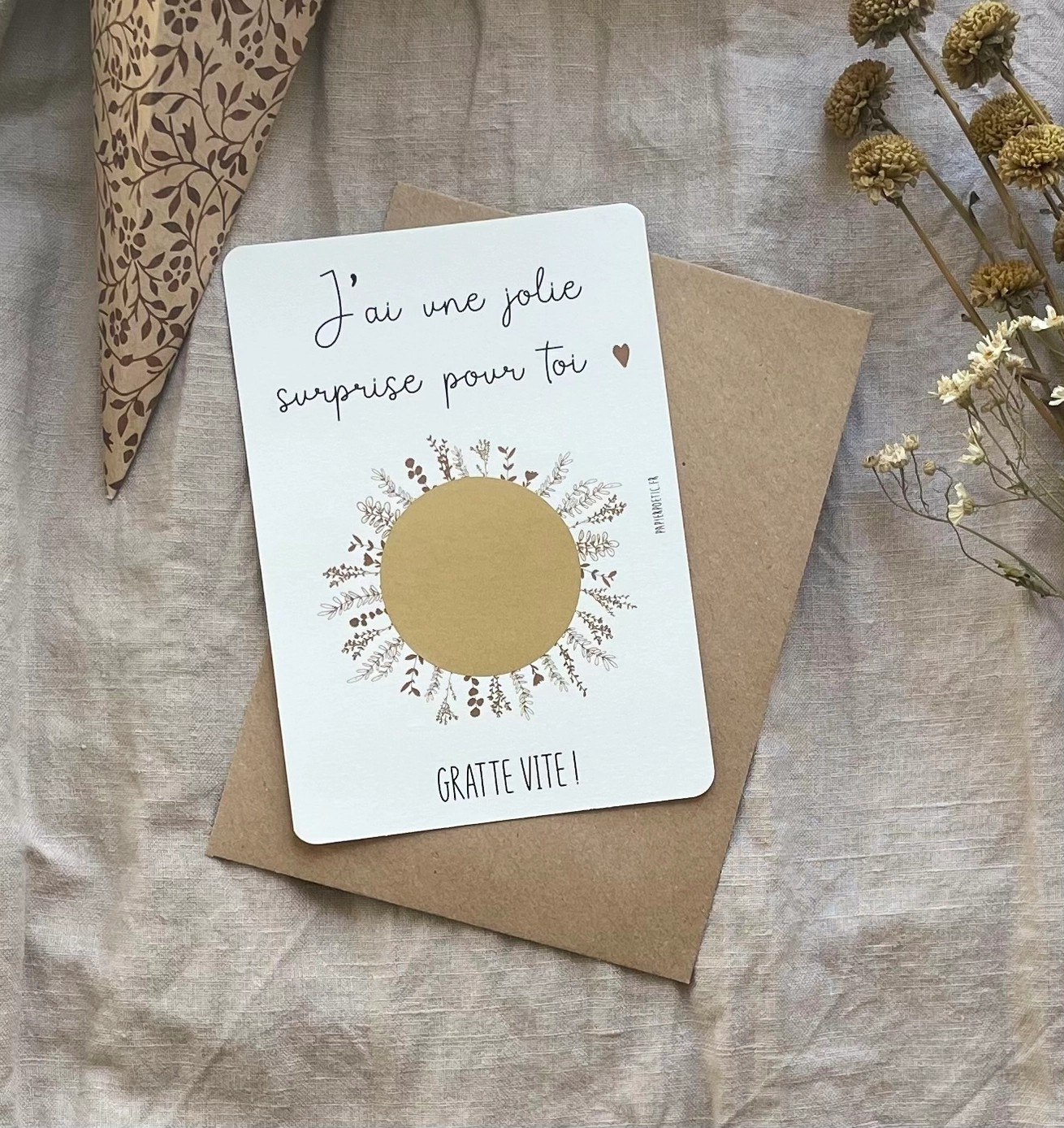 Carte à gratter “papa”