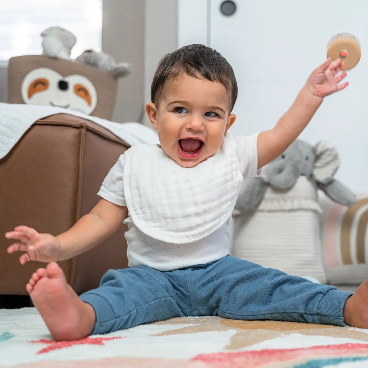 Bavoirs pour bébé en mousseline de coton