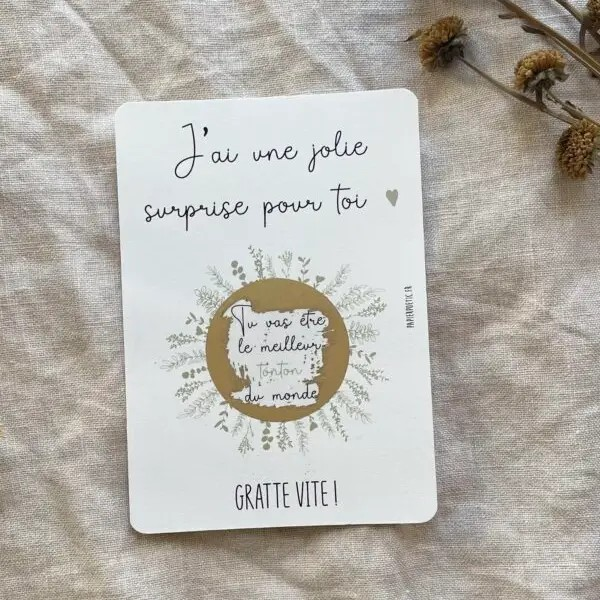 Carte à gratter “tonton”