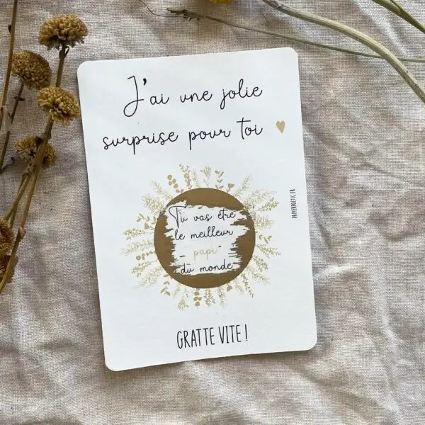 Carte à gratter “papi”