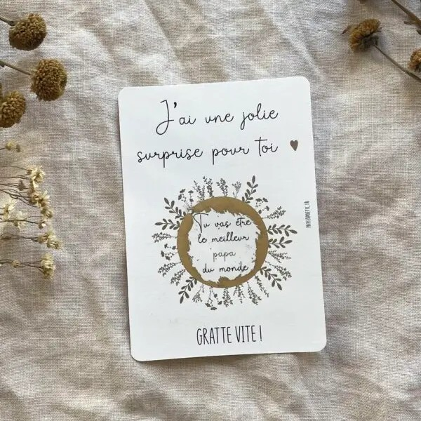 Carte à gratter “papa”