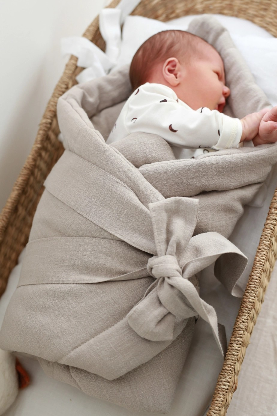 Enveloppe/Emmaillotage en lin pour bébé