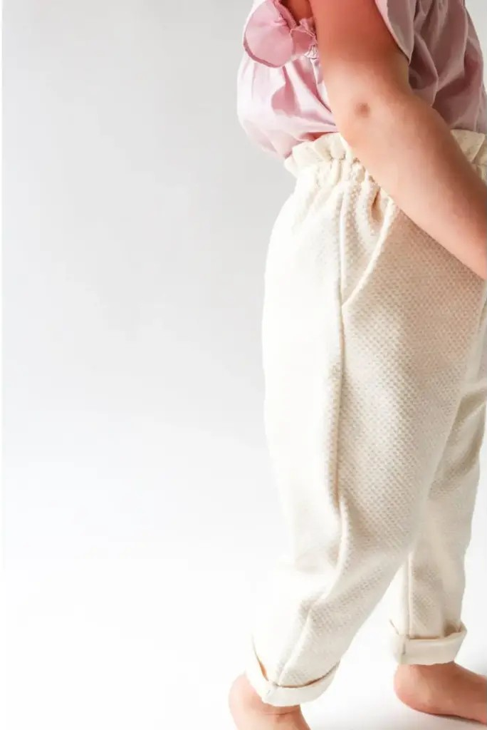 Pantalon Taille Haute Écru