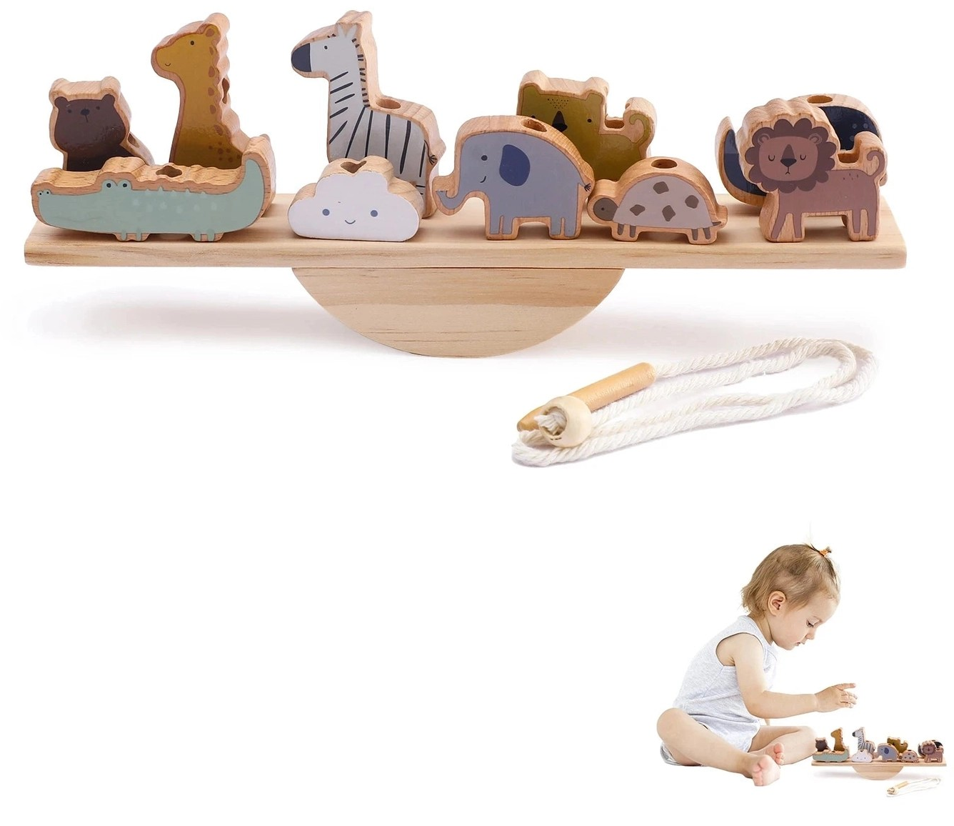 Jeu d'équilibre Montessori "Animal des Steppes"