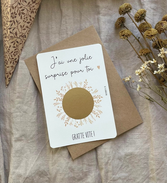 Carte à gratter “Notre famille va s’agrandir”