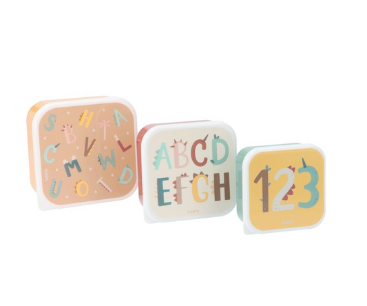 3 Boîtes Déjeuner Funny Letters