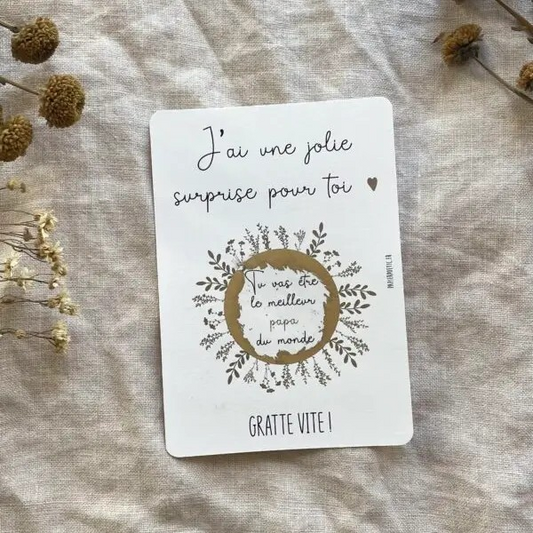 Carte à gratter “papa”
