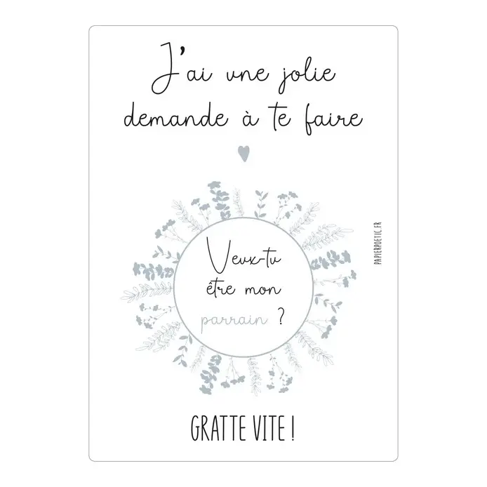 Carte à gratter “parrain”