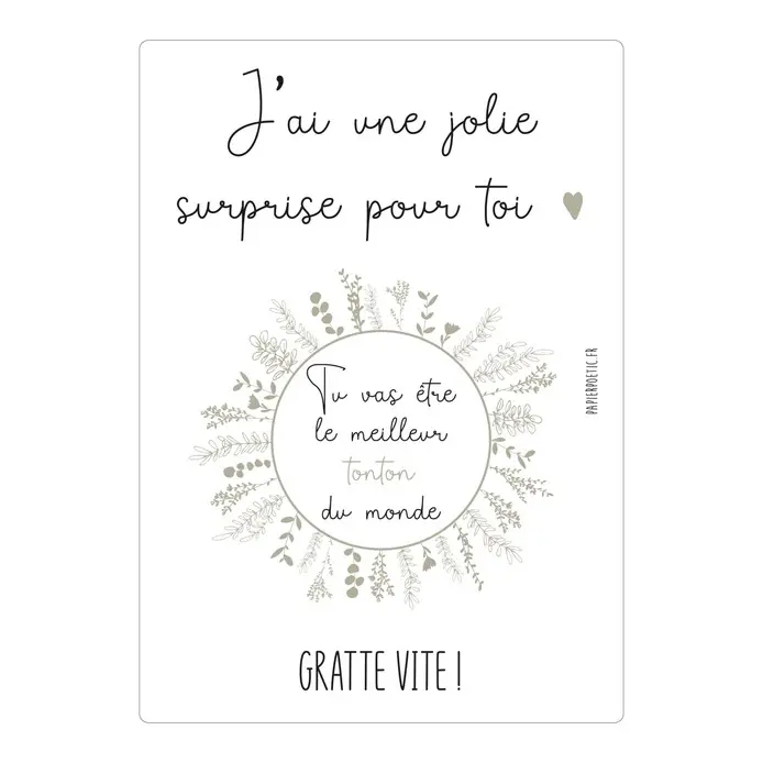Carte à gratter “tonton”