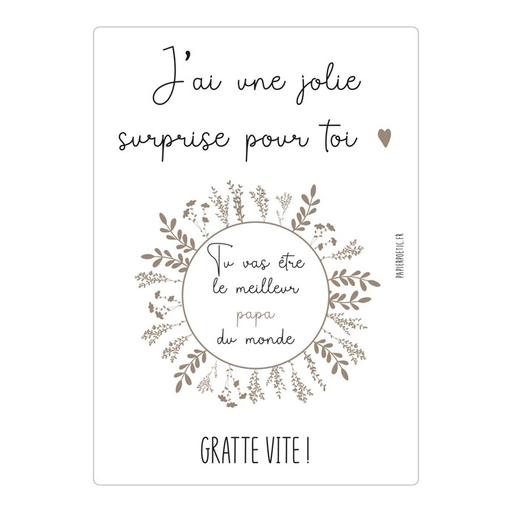 Carte à gratter “papa”