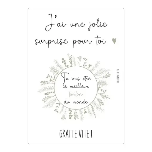 Carte à gratter “tonton”