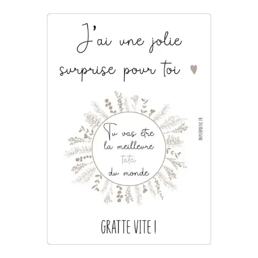 Carte à gratter “tata”